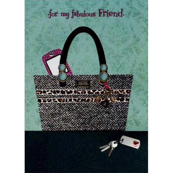 Designer Greetings Purse and Gems Handmade: Friend Designer Boutique Mother's Day Card