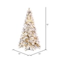 thumbnail image 3 of Vickerman 12' x 72" Flocked Atka Pine Artificial Christmas Tree, 3mm LED Color Changing Lights, 3 of 5