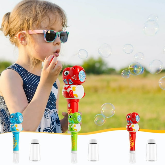 Xihbxyly Máquina de Espuma de Dinosaurio, Diseño a Prueba de Fugas, Burbujas de Espuma de Colores, Diversión Al Aire Libre, Fiestas Temáticas, Regalo de Cumpleaños, Incluye 100 Ml de Solución de Espu