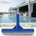 thumbnail image 2 of 10 Inch Stainless Steel Pool Brush for Cleaning Swimming Pools, Spas, Hot Tubs and Fountains Walls, Pool Accessories, Blue (Pole not include), 2 of 6