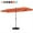 Orange, variant on Costway 13FT Double-sided Patio Umbrella with Solar Lights Crank Handle Umbrella Base Grey