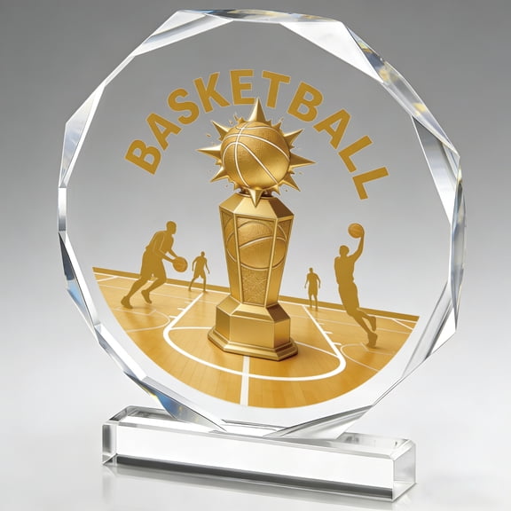 Basketball Trophy - Acrylic Championship Trophy Award, 4.72x5.27 Inch - Perfect for Sports Tournaments, Academic Competitions, School Awards, Party Prizes for Adults