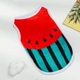 thumbnail image 6 of NIBOLOG Pet Pajamas Stripe Pattern Letters Printing Watermelon Drawing Pet Dog Sleeveless Coat Clothes for Outdoor, 6 of 8