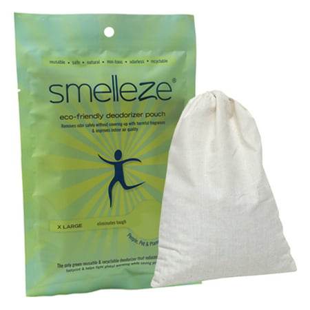 SMELLEZE Reusable Dog Smell Removal Deodorizer Pouch: Get Pet Stink Out Without Scents in 150 Sq. (Best Way To Get Dog Smell Out Of House)