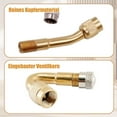 thumbnail image 5 of Tire Valve Extension, Multi-Function Pure Brass Inflatable Nozzle Extension, 45 Degree 90 Degree 135 Degree Universal Tire Valve Extender,Valve Stem Extension Valve Stem Extenders, 5 of 7