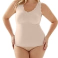 thumbnail image 6 of MVRLSH Womens Tank Tops Loose Fit Casual Special Pocket Design Post Surgery Breast Accessory Compatible Built In Bra Tank Top Tops Beige Size XL, 6 of 7