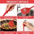 thumbnail image 5 of 8 Piece Silicone Cooking Utensils Set, Red Kitchen Utensils with Spatula,Turner, Slotted Spoon, Pasta Server, Soup Ladle, Kitchen Gadgets Tools Sets for Non-Stick Cookware, 5 of 7