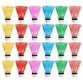 thumbnail image 1 of 24Pcs Plastic Shuttlecock Colorful Badminton Game Ball Head Shuttlecock Light Weight, 1 of 8