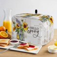 thumbnail image 2 of Toaster Cover 4 Slice, Sunflower Dustproof Bakeware Oven Protector with Top Hook, Spring Floral Summer Botanical Vintage Waterproof Small Kitchen Appliance Toasters Dust Cover, 12"x11"x8", 2 of 9