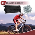 thumbnail image 2 of 72 Set 12G Radios de Bicicleta 134mm Radios de Rueda de Bicicleta Acero al Carbono Negro, 2 of 7