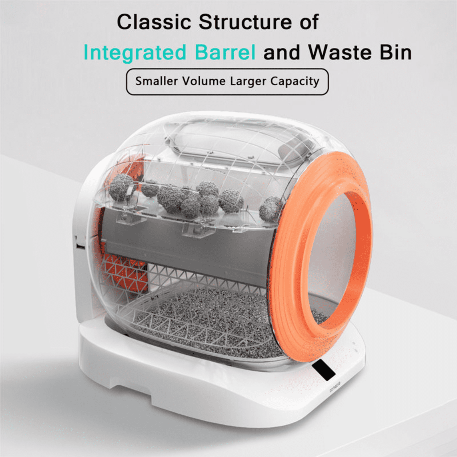 Glavbiku Smart Self-Cleaning Cat Litter Box with App Control,65L Capacity with Mat,Deodorizing,White