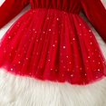thumbnail image 5 of Wxirdrow Toddler Girls Dress, Cotton Christmas Fall Winter Long Sleeve Princess Dresses for Childs Girls Red,18-24 Months, 5 of 9