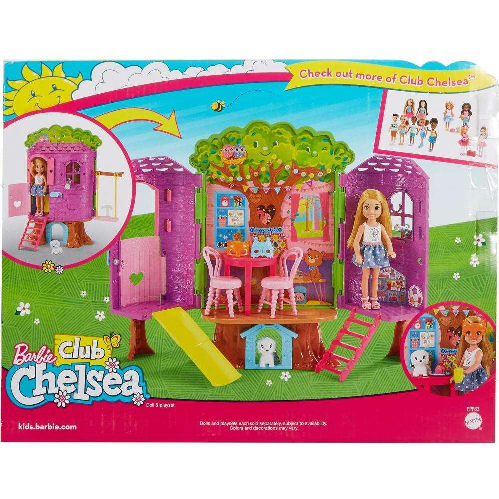 barbie chelsea doll and treehouse playset
