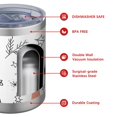 thumbnail image 4 of 12oz Tumblers White Christmas Gnome and Snowflake Vacuum Insulated Stainless Steel Travel Tumbler Cups Mug with Lid and Straw for Beer,Coffee,Beverages with Cleaning Brush for Cold & Hot Drinks, 4 of 5