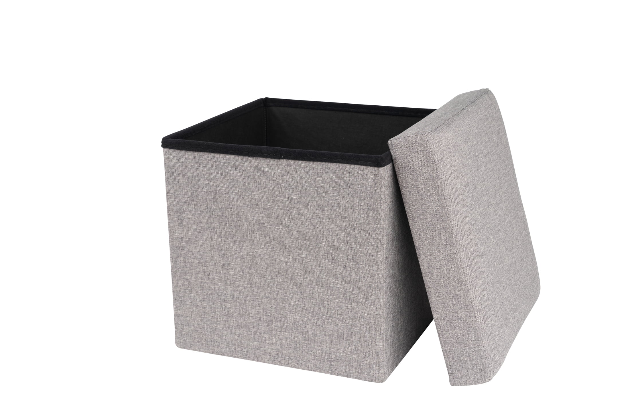 Mainstays Collapsible Storage Ottoman, Gray
