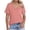 Pink, variant on Kaemgyyd Plus Size Tops for Women Casual Loose V Neck T Shirts Solid Color Short Sleeve Summer Tunic Tee with Pockets