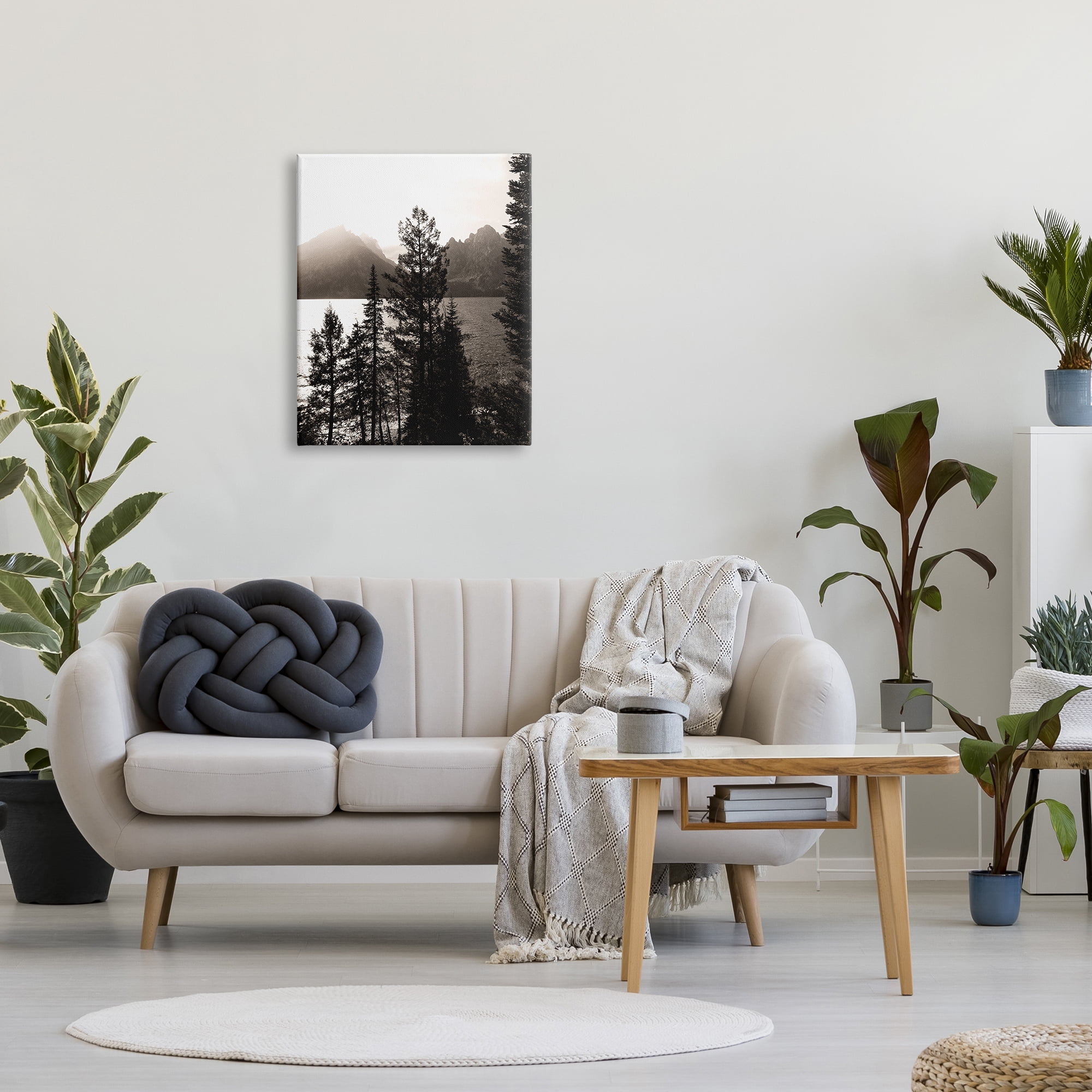 Stupell Industries Trees & Lake View Landscape Photography Gallery Wrapped Canvas Art Print Wall Art, 24 x 30