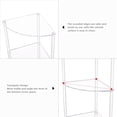 thumbnail image 4 of Rupoun 3 Tier Clear Acrylic Corner End Table, Modern Transparent Nightstand Shelf for Bedroom Bathroom Living Room, 25.6 Inches High, 4 of 5