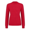 thumbnail image 4 of JJHGVB Turtleneck Sweater Women Holiday Sweater Womens Tops Ladies Sweaters Winter for Women Pullover Sweater Long Sleeve Undershirt for Women Fall Sweaters Dressy Casual Chunky Knit Red 2XL, 4 of 4