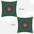thumbnail image 7 of Velvet Decorative Throw Pillow Covers Set of 2, Soft Square Cushion Cover with Invisible Zipper Purple Spiral Mandela Printing, 18"x18", 7 of 7