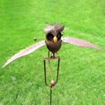 thumbnail image 4 of Metal Swinging Owl Wind Spinner for Yard and Garden Decor, Outdoor Metal Windmill Art Deco, Lawn Decorations Wind Sculpture and Spinner, Garden Stake Decorative Kinetic Sculpture, 4 of 5