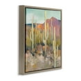 thumbnail image 3 of Stupell Industries Soft Cactus Desert Landscape Landscape Painting Brown Floater Framed Canvas Art Print Wall Art, 18 x 18, 3 of 9