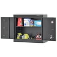 thumbnail image 2 of Muscle Rack 30"W x 12"D x 26"H Welded Wall Mount Storage Cabinet - Matte Black Finish, 2 of 4