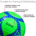 thumbnail image 5 of Xcello Sports Soccer Ball Size 3, Assorted Colors Kids' Soccer Ball with Pump, Sports Balls Official Match Size and Weight, Orange, Green, and Navy, Pack of 2, 5 of 8