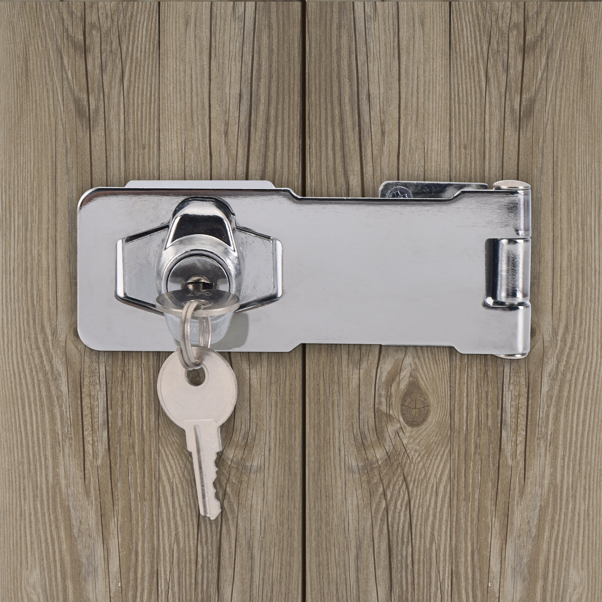 Hyper Tough 4-1/2 in. Locking Safety Hasp, Chrome Plated