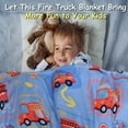 thumbnail image 3 of Fire Truck Blanket for Kids Boys Throw Blankets for Boys, Toddler, Children, Soft Fleece Kids'' Blankets for Napping at School or Bed, Birthday for Boys (40x50 Inch Fire Truck-Blue), 3 of 6