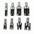 thumbnail image 5 of 8X Carbon Steel Wood Plug Hole Cutter Dowel Maker Cutting Shank Drill Bit Set, 5 of 6