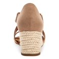 thumbnail image 3 of STYLE & COMPANY Womens Beige Padded Strappy Zaddie Almond Toe Wedge Slip On Espadrille Shoes 8 M, 3 of 4