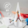 thumbnail image 4 of Hi,Fancy White Handmade Colored Painting DIY Hand Crafts Styrofoam Material for All 9.84 inch, 4 of 9