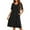 Black, variant on Avidlove Women's Nightgown Short Sleeve House Dress with Pockets Comfy Loungwear Floral Print Sleepwear