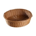 thumbnail image 3 of Cesta de ratán de imitación, contenedor portátil, ligero y redondo para almacenar frutas. Sin mango, 3 of 9