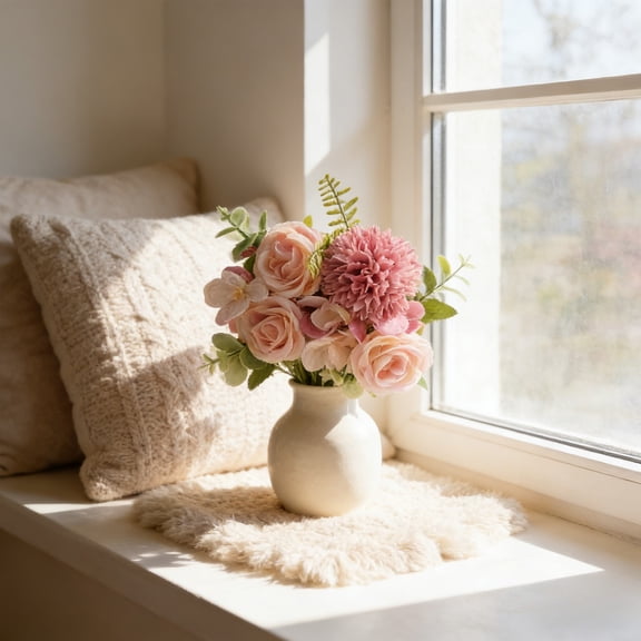Spring Flowers Silk Flowers,Fake Flowers Bouquets,Faux Flowers For Vase,Chrysanthemums For Diy Champagne Wedding Centerpieces Floral Arrangements Vase Fillers Home Decorations
