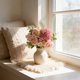thumbnail image 2 of Yhmxh Flores artificiales de rosas e hortensias, ramo de seda con tallos, tallos de flores RFaux para bodas, fiestas, arreglos florales, decoración de mesas y centros de mesa para el hogar., 2 of 6