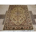 thumbnail image 1 of AHMEDANI Wow Exclusive Exotic Cream Rectangle Area Rug Hand Knotted Wool Silk Carpet (6 X 4)', 1 of 9