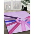 thumbnail image 3 of Ahgly Company Machine Washable Indoor Rectangle Transitional Blossom Pink Area Rugs, 4' x 6', 3 of 7