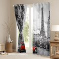 thumbnail image 3 of Homewish Red Truck Blackout Curtains Set of 2 (52x84 Each) for Teens Adults,Eiffel Tower Window Curtains,Retro Vintage Curtains and Drapes,Lightweight Room Decor, 3 of 6
