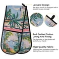 thumbnail image 2 of Yayeee Double Oven Mitt Kitchen Heat Resistant Baking 35" x7" Quilted Glove, Floral Seaside, 2 of 6