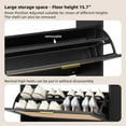 thumbnail image 3 of Finnhomy Extended Edition Shoe Cabinet with Natural Rattan Drawers, 2-Tier Slim Organizer, 3 of 6