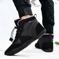 thumbnail image 2 of Botas Nieve Forradas Piel Botas Senderismo Felpa Acogedoras Mujeres Hombres para El Invierno (Negro 41), 2 of 9