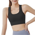 thumbnail image 2 of Women Bras Breasted Back Running Fitness Yoga High Strength Shock-proof Bra Sports Underwear Sports Bra Black S, 2 of 5