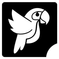 Art Factory Glitter Tattoo Stencil - Parrot (5/pack), Temporary Tattoo Template for Kids Adults, Face Paint Stencil Body Art Stencil, Parrot Stencil for Face Painting, Party, Festival, 2.25"x2.25"