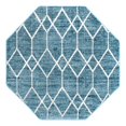 thumbnail image 2 of Unique Loom Matrix Trellis Collection Area Rug - Deco (5' 3" Octagon Blue/Ivory), 2 of 10