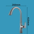 thumbnail image 6 of Kitchen Faucet with Pull Down Sprayer, 360°Rotation Kitchen Sink Kitchen Hot and Cold Water Mixer Tap, Brass Single-Handle Vegetable Basin Faucet,Gray Kitchen Sink Faucets, 6 of 7