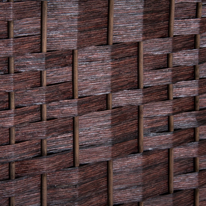 Alvantor 3-Panel Folding Privacy Screen, Hand-Woven Room Divider with 360° Hinges 53.1"xo.75"x70.9" Brown