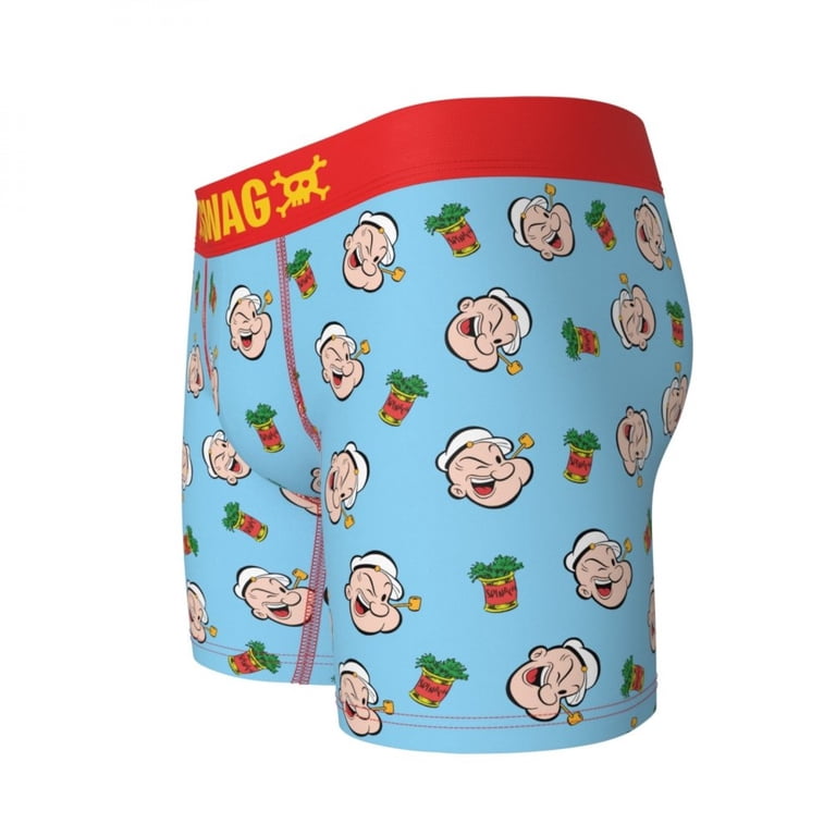 Popeye The Sailor Faces and Spinach Can AOP SWAG Boxer Briefs