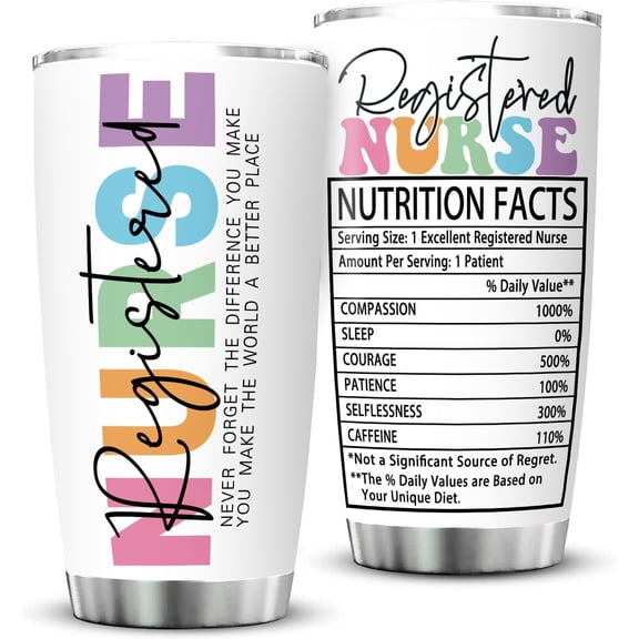 RN Gifts for Nurses RN Graduation Appreciation Retirement Gifts Registered Nurse Gift Coffee Tumbler Mug 20oz